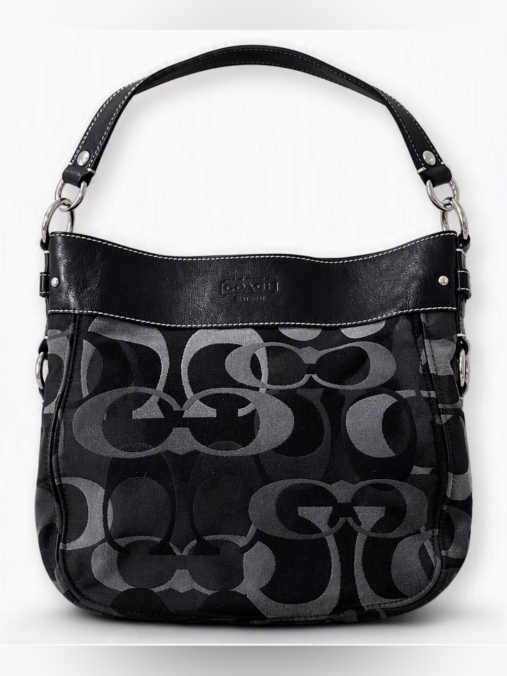 Coach Zoe Signature Optic Hobo Shoulder Bag